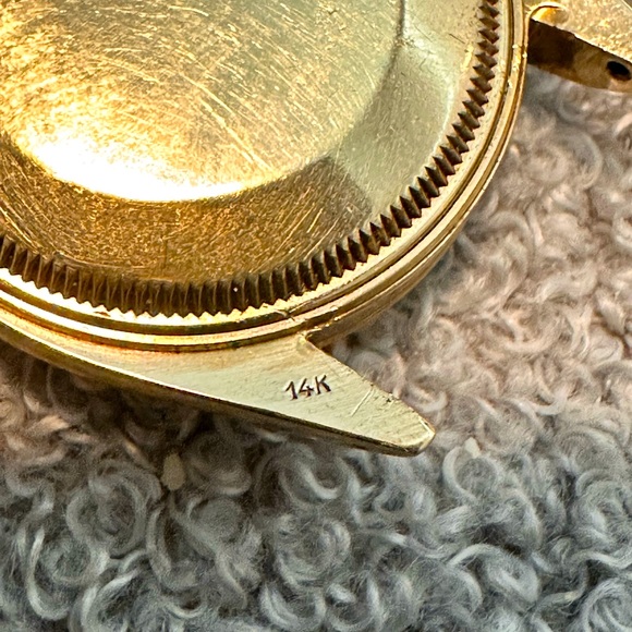 Rolex Oyster Perpetual Date 1503 Men Solid 14K Yellow Gold Watch White Dial. - Picture 15 of 15